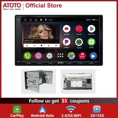 ❦✽✖ ATOTO 2 Din Car Radio Android Universal Car Stereo Bluetooth GPS Wifi Wireless CarPlay 7 Car Screen For LADA Toyota Ford Car