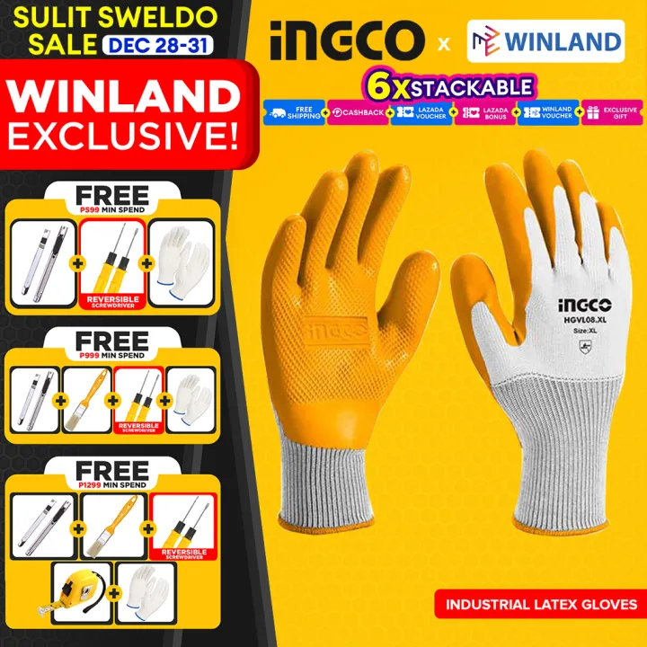 INGCO by Winland Industrial High Grade T/C Shell CutResistance Latex