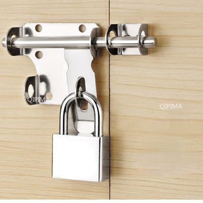 1pcs Latches Stainless Steel Left and Right Latches Security Door Latches Heavy-duty Door Latches with Locks Security Door Door Hardware Locks Metal f