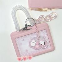 Waterproof Protective Case Shiny Pendant Idol Photocard Holder Pink Chain Credit Bus ID Bank Card Holder for boys and girls