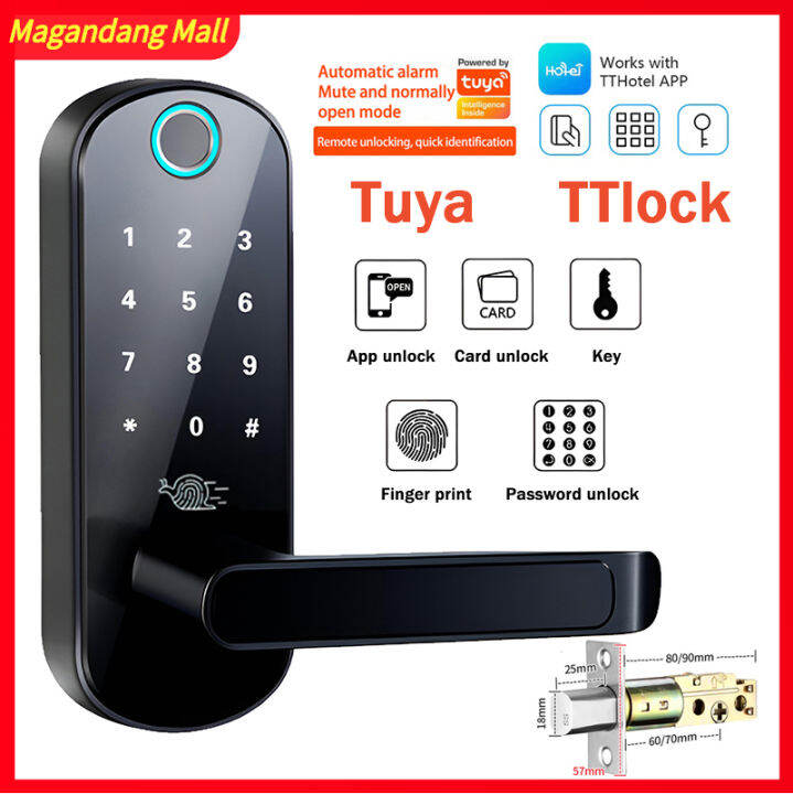 Deadbolt Smart Lock Handle Smart Lock Tuya Biometric Fingerprint