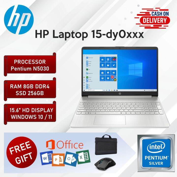 HP Laptop 15dy0xxx Pentium Silver N5030 8th Gen 8GB RAM 256GB SSD 15.6