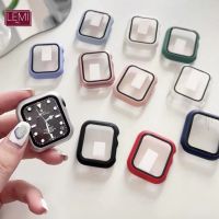 New เคส watch 7 case  iwatch + ฟิลม์กระจกในตัว เคสกระจก ขนาด41mm /45mm ใช้สำหรับ i watch 7 caseแอปเปิ้ลวอช