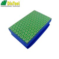 DIATOOL 1pc G 800 Electroplated Diamond Coated Hand Polishing Pads 90X55MM Hard Foam Backed Grinding Block