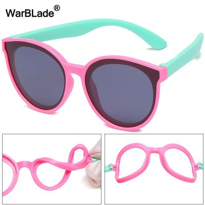 WarBlade Cat Eyes Polarized Kids Sunglasses Brand Designer Children Sun Glasses Silicone Flexible Boys Girls Baby Eyewear UV400