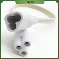 RONGW 2pcs ทองแดงทองแดง สายไฟเชื่อมต่อหลอดไฟ LED 3Pin สีขาวขาว T5ท่อต่อสายไฟต่อชายและหญิง แบบพกพาได้ พลาสติกพีวีซีพลาสติก .ค่าาาท่อ LED แบบบูรณาการสามหลุมเสียบลวด อุปกรณ์สำหรับช่างไฟฟ้า