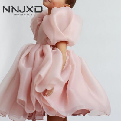 NNJXD Baby Girl Cloths 3-8 Years Retro dress tulle style pettiskirt children puff sleeve tutu children clothes for Wedding Party Birthday