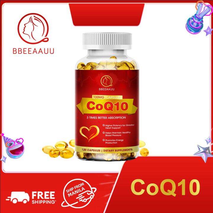 BBEEAAUU CoQ10 100mg Softgels Vascular & Heart Healthy Antioxidants
