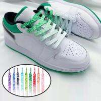 1 Pair Gradient Cashew Shoelaces Flat Shoe Laces Fashion Canvas Leisure Candy Party Fabric Shoelace Woman And Men Shoe Lace