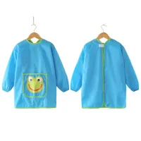 Kids Art Smock Cute Frog Child Painting Apron Childrens Waterproof Artist Smocks with Long Sleeve and Large Pocket for Kids expert