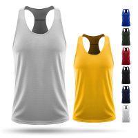 ? Mens and womens loose large size sleeveless T-shirt quick-drying running training shirt sports fitness yoga mesh racer vest