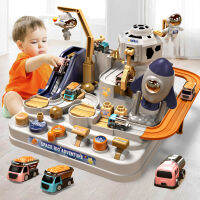 เด็ก Space Rocket Rail รถ Track ของเล่น Space Big Adventure Mechanical Racing Cars Kids Tdesktop เกมของเล่นเพื่อการศึกษา Gifts