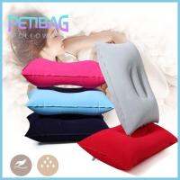 PETIBAG ที่นอน สองด้าน โรงแรมเพลน หลับ Flocking Cushion ท่องเที่ยวกลางแจ้ง พับ หมอนเป่าลม