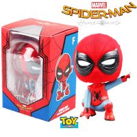 ฟิกเกอร์โมเดลซุปเปอร์ฮีโร่ตัวน้อยสุดน่ารักจาก Marvel Spider Man Homemade Suit Version Cosbaby Bobble Head