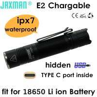 JAXMAN E2 TYPE C ที่ชาร์จ XML2 Nichia 219 18650 Gratis Ongkir ไฟขนาดเล็กแบบพกพาไฟฉาย LED