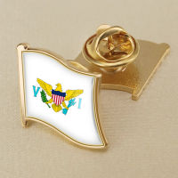 U.S. Virgin Islands Us Virgin Islands Flag Crystal Resin Emblem Brooch World Flag Badges All-metal Brooch Copper Brooch Collection