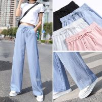 COD SDFERTGRTYTYUYU Women Plus Size S-4XL Wide Leg Pants Women Casual Long Korean Style Woman High Waist Loose Straight Cut Pant