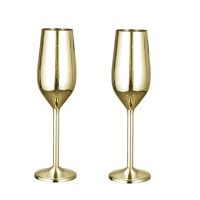 Stainless Steel Wine Tumbler Champagne Cup Cocktail Glass Metal Wine Glass Bar Unbreakable Wine Glasses Gold
