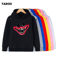 YADOU เสื้อกันหนาวใหม่ Poppy Playtime Poppy S Game Time Horror Print Boys And Girls Loose Hooded Sweater