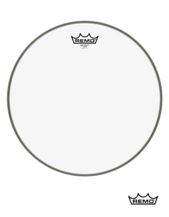 remo-diplomat-clear-drumhead-หนังกลอง-แบบน้ำมันใส-1-ชั้น-หนา-7-5-มิล-made-in-usa