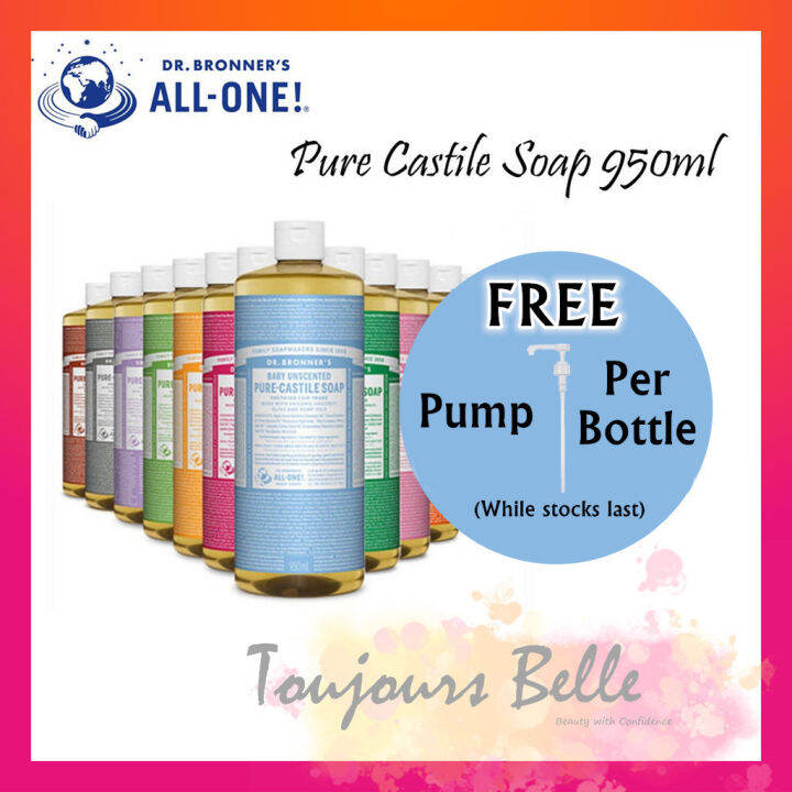 【Value Size Dr Bronner】Dr Bronners Pure Castile Soap 950ml