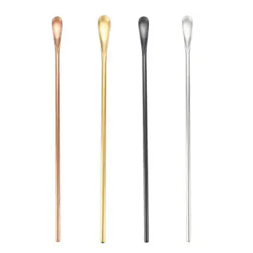 Coffee Spoon Ice Cream Spoon, Reusable Cocktail Stirrer Metal Stir