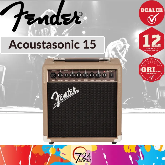 fender acoustasonic tm 15 acoustic guitar amplifier