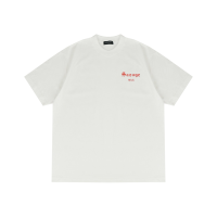 SAVAGEBKK WHITE T-SHIRT RED LOGO