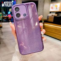 VRQR เคสสำหรับ Xiaomi โทรศัพท์ POCO C55 Redmi 11A 12C เคสลายกากเพชรไล่ระดับสีระดับไฮเอนด์เคสกันกระแทกกล้องรวมทุกอย่างโปร่งใส