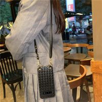 ☾  Japan Korean Chain Necklace Phone Case For Samsung Galaxy S9 S10 S20 PLUS Note 9 10 A51 A71 Lanyard Neck Strap Cord Weave Cover