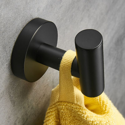 Stainless Steel Wall Hooks Key Holder Black Coat Rack Clothes Hanger Door Robe Hook for Bathroom Hanging Hook Towel Holder