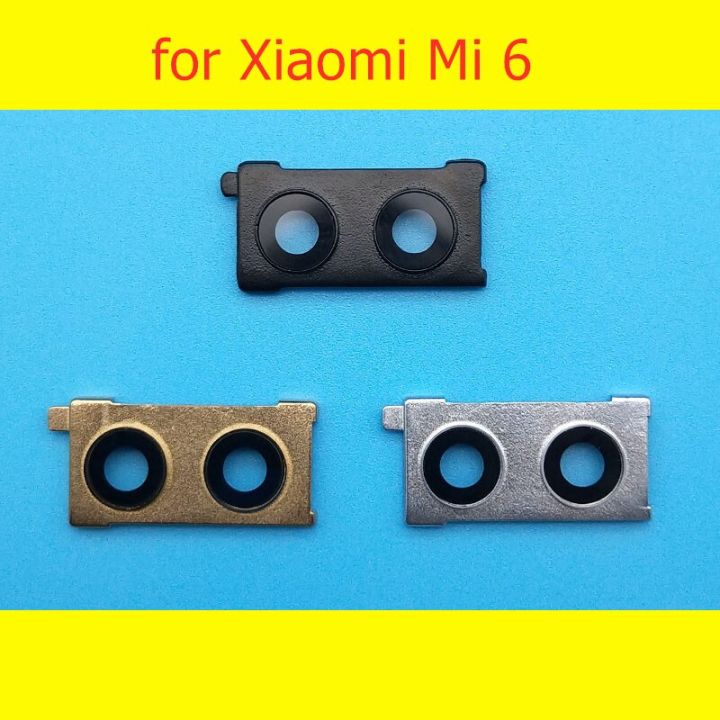 สำหรับ Xiaomi Mi 6กล้องด้านหลังเลนส์กระจกพร้อมที่ยึดเฟรมอะไหล่ซ่อมใช้แทนกาว3เมตร