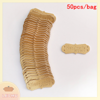 ? LECHU? 50pcs PU หนังแท็กทำด้วยมือด้วยป้ายรักงานเย็บ DIY knittinin Tags