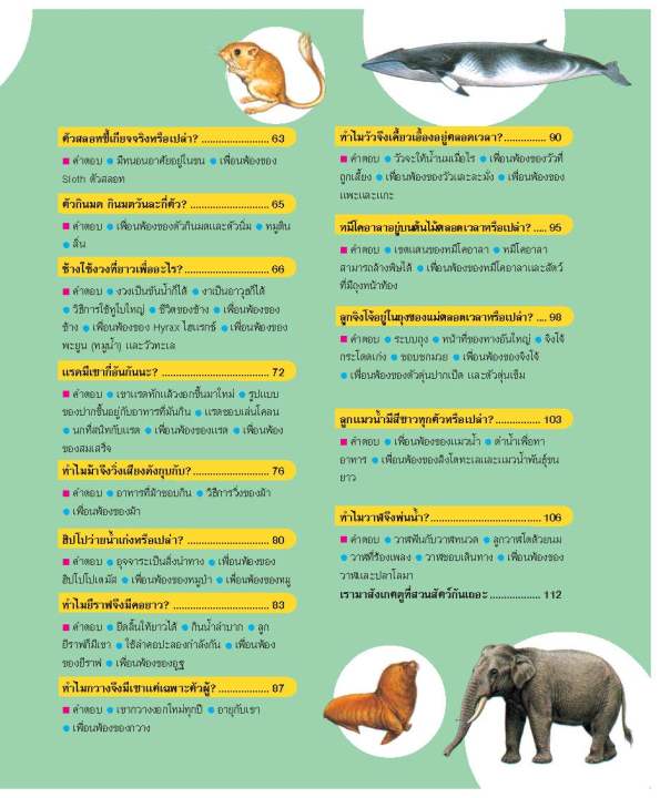 สารานุกรมรูปภาพสำหรับเด็ก-ปริศนาสัตว์