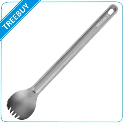 Titanium Long Handle Spoon Cutlery for Outdoor Camping Backpacking Picnic