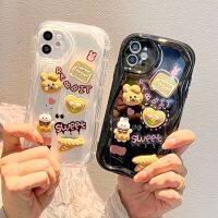 3D DIY เคสตุ๊กตาสำหรับ Infinix Hot 20 20i 20Play Hot 12 11 10 9Play Note 12 Hot 30 30i 30Play Smart 7 5 2020 Smart 6Plus Hot 8 10 Lite 3D ลายกระต่ายหวานฝาครอบเนื้อนิ่ม TPU เคสโทรศัพท์ปิดขอบโค้งเป็นคลื่น