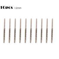 10Pcs 0.8/1/1.2/1.5/1.8/2/2.5/3mm Diamond Coated Spiral Drill Bits Drilling Polishing For Glass  Polishing Jewelry Gemstones Drills Drivers