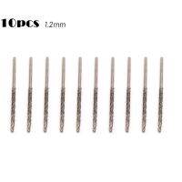 10Pcs 0.8/1/1.2/1.5/1.8/2/2.5/3mm Diamond Coated Spiral Drill Bits Drilling Polishing For Glass  Polishing Jewelry Gemstones Drills Drivers