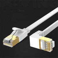 สายเคเบิลอีเธอร์เน็ต RJ45สายเคเบิล Lan Cat6 RJ 45สายแพทช์สายเคเบิลเครือข่ายแบนสำหรับโมเด็มเราเตอร์ทีวีแผงแพทช์พีซีแล็ปท็อป90องศา