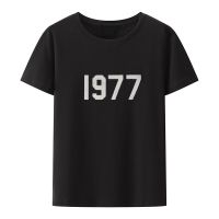 1977ปีที่เฉพาะเจาะจงสำหรับผู้ชายผู้หญิงเสื้อยืดวินเทจ