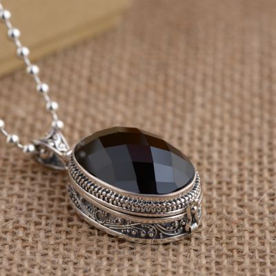 2018 Special Offer Rushed Alexandrite Honk Box Pendant S925 Pure Wholesale Thai Retro Style Six Words Of Buddhism Can Open