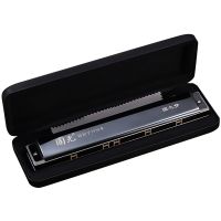 24-Hole Polyphonic Harmonica C Chord Portable Mini Harp Instrument Professional Harmonica for Students Beginners and Adults