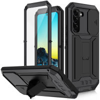 Metal Shockproof Case For Samsung Galaxy S22 Ultra Plus Cover 360 Full Protective Military Grade Rugged Armor Capa Coque Funda