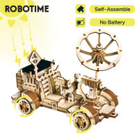 Robotimeของเล่นพลังงานแสงอาทิตย์ปริศนาไม้รุ่นบล็อกตัวต่อ