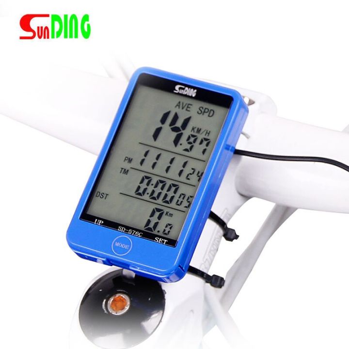 จักรยาน-s-peedometer-คอมพิวเตอร์ไร้สาย-stopwach-วัดระยะทาง27ฟังก์ชั่นกันน้ำหน้าจอสัมผัสแสงไฟ-lcd