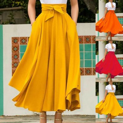 【CC】☜✸❈  Color Brief Pleated  Waist Flared Skirt Length