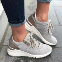 2021 Breathable Sneakers Women Vulcanized Casual Shoes New Styles Striped Mesh Platform Ladies Trend Sneakers Zapatillas Mujer