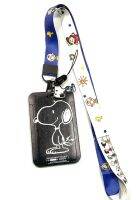 SNOOPY BLACK   ที่ใส่บัตร ซองใส่บัตร ที่ใส่บัตร พร้อมสายคล้องคอ (2.5cm)    ลาย SNOOPY สีดำ สำหรับบัตรขนาด 5.5x8.5 cm    BY 3985 shop    มีบริการเก็บเงินปลายทาง