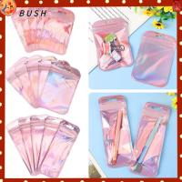 BUSH 50pcs/bag High quality Resealable Iridescent With Hang Hole Self Sealing Pouches Packaging Bag OPP Bags Zip Pouches