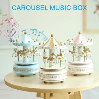 Romantic Carousel Horse Music Box Toy Artistic Wooden Carousel Music Boxes Valentines Day Gift Home Deocr